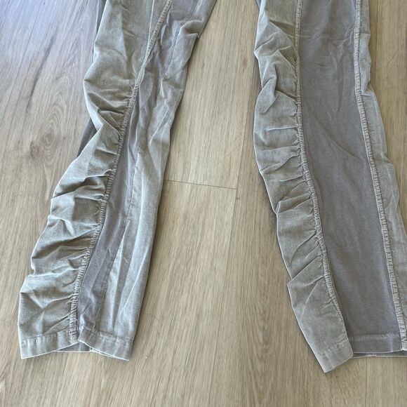 XCVI Wearables Womens Cord Penny Leggings Size Large Tan Ruched Lagenlook - Picture 4 of 7